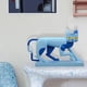 thumbnail image 3 of Figura de gato de resina, adornos mecánicos, escultura, estatua de animal, recuerdo Azul, 3 of 8