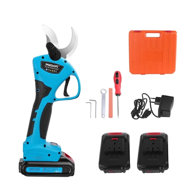 21V Cordless Lithium-ion Progressive Pruning Shear With Extension Rod Bonsai Electric Tree Branches Garden Tools 40MM Max Cutter ,High Efficiency