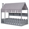 thumbnail image 4 of Sailvan Twin Size Montessori House Bed for Kids, Floor Bed with Fence Railings, Slats not included, 4 of 8