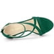 thumbnail image 4 of Sandalias de Tacón de aguja Allegra K Correa de Tobillo Verde Esmeralda 39, 4 of 6