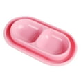 thumbnail image 3 of Juego de tazones de agua y comida para gatos al aire libre, tazones de alimentación dobles fáciles de limpiar, juego de tazones para perros para perro rosa grande, 3 of 8