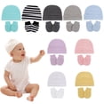thumbnail image 2 of HeroNeo Baby Infants Anti Scratching Cotton Gloves+Hat Set Newborn Mittens Warm Cap Kit, 2 of 17