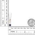 thumbnail image 6 of Gem Stone King 925 Silver and 10K Yellow Gold Blue Mystic Topaz and White Lab Grown Diamond Pendant Necklace for Women | 1.03 Cttw | Gemstone November Birthstone | Round 6MM | With 18 inch Chain, 6 of 6