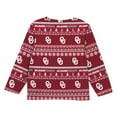 thumbnail image 3 of Toddler Outerstuff  Crimson Oklahoma Sooners Ugly Sweater Pajama Set, 3 of 5