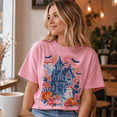 thumbnail image 4 of Spooky Haunted House Halloween T-Shirt, Cute Ghost Pumpkin Graphic Tee, Retro Fall Shirt, Spooky Season Apparel Gift - Blossom, 3XL, 4 of 4