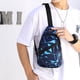 thumbnail image 3 of Fiudx Bolsa de Pecho para Hombre, Ligera, para Deportes Al Aire Libre, con Múltiples Compartimentos, Práctica Estructura de Doble Capa, Ideal para Viajes y Ocio, de Nailon Resistente, Tamaño 25 X 18, 3 of 4