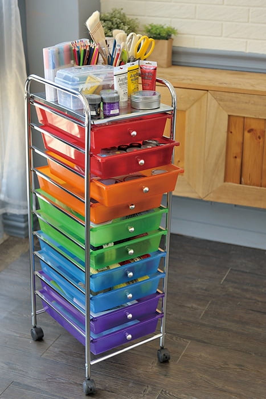 5 Drawer Rolling Cart by Simply Tidy™ in Rainbow