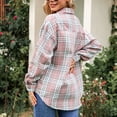 thumbnail image 3 of Tops De Moda Para Mujer, Blusa De Manga Larga Versátil Con Bolsillo De Solapa Con Botones Transpirables Para Mujer Para El Trabajo Para Ir De Compras ANGGREK  Otros, 3 of 6