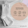 thumbnail image 5 of CozyWay Infant & Toddler Ankle Socks - Non-Slip Grip for Safe Steps & Toddler Socks - Soft Cotton Comfort & Baby-Friendly Fit - 6-12 Months, 12-Pack, White/Black/Gray, 5 of 7