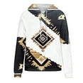 thumbnail image 4 of Western Aztec Hoodies for Women Geometric Print Pullover Casual Vintage Ethnic Long Sleeve Loose Hooded Sweatshirt Tops, 4 of 5
