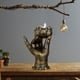 thumbnail image 4 of Resina Buda con forma de mano con forma de vela de vela de tealight Soporte de vela de la luz de la vela Decoración de la decoración de la oficina de Cobre Baoblaze Tenedor de vela de Buda, 4 of 8