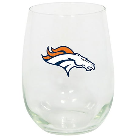Denver Broncos 15oz. Stemless Wine Glass - No Size