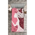 thumbnail image 3 of Ambesonne Pink Quilted Bedspread Set 2 Pcs, Girl Butterflies Flowers, Twin Size, Pale Pink Maroon White, 3 of 3