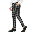 thumbnail image 5 of Lars Amadeus Men's Plaid Dress Pants Classic Slim Fit Chino Business Trousers, 5 of 6