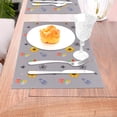 thumbnail image 5 of XMXT 6 Pcs Woven Placemats, Floral Sunflower Print Stain Resistant Anti-Skid Placemat for Kitchen Table, 12 x 18 inches, 5 of 6