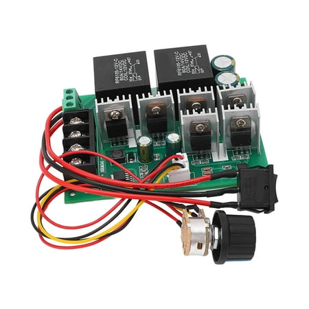 

Zaqw DC Motor Controller Motor Speed Controller DC Motor Controller Brush Speed Control Adjustable CW CCW Switch Large Torsion 40A 10‑50V
