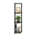 thumbnail image 4 of Furinno Turn-N-Tube 4-Tier Corner Display Rack Multipurpose Shelving Unit, French Oak Grey/Black, 4 of 5