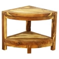 thumbnail image 1 of Strata Furniture 18x15" Traditional Wood Shower Stool/Corner Table in Natural, 1 of 5