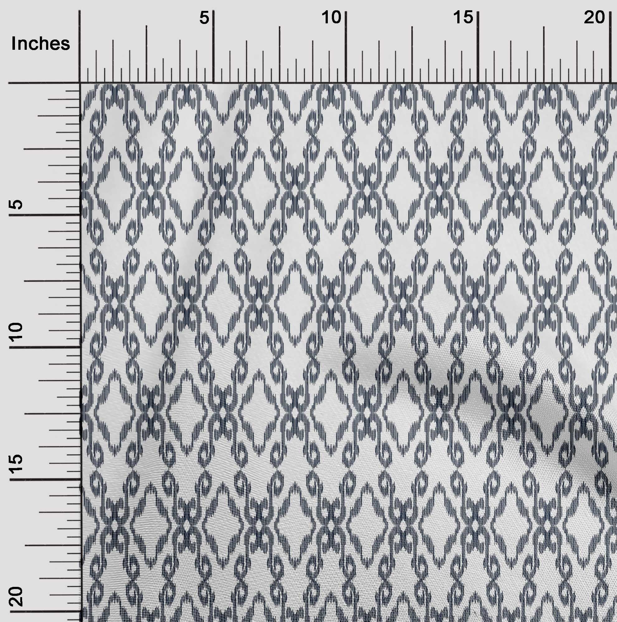 oneOone Viscose Jersey Fabric Swirl & Geometric Ikat Printed Craft ...
