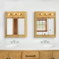 thumbnail image 4 of Design House 24" Wall-Mounted Wood Mirrored Bath Medicine Cabinet with 3 Lights, Nutmeg Oak, 4 of 10