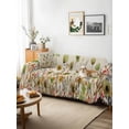 thumbnail image 3 of Sage Green Yellow Spring Floral Couch Cover for 2 Cushion Couch, Watercolor Botanical Summer Flowers Washable Love Seat Sofa Covers Slipcover, Throw Sofa Covers for Pets, Furniture Protector 71"x102", 3 of 9