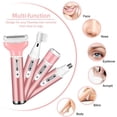 thumbnail image 4 of 4 in 1 Electric Razor for Women Cordless Hair Removal Ladies Shaver Painless Body Hair Trimmer Remover Rechargeable Epilator for Bikini Facial Nose Ear Eyebrows Leg Armpit Clipper Grooming Groomer Kit, 4 of 6