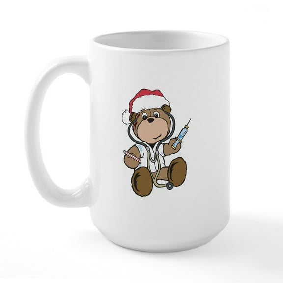 CafePress - Christmas Gifts Nurse Large Mug - 15 oz Ceramic Large White Novelty Mug