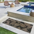 thumbnail image 3 of Reyn Spooner Kona Coast Lua'Ehu Tropical Floral Black Brown Flatweave Indoor/Outdoor Area Rug, 2x6, 3 of 8