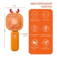 thumbnail image 2 of Ventilador De Escritorio  Mini Con Soporte Para Celular Recargable Naranja, 2 of 6