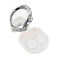 thumbnail image 2 of Unique Bargains 1 Set Contact Lens Case Electroplated Cat's Paw Lens Storage Case Silver Tone White, 2 of 5