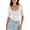 White, variant on Womens Half Sleeve Tops Square Neck Slim Fit T-Shirt 2026 Summer Casual Fashion Basic Tee Shirts Spring Work Outfits Black XX-Large