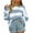 Light Blue, variant on Hfyihgf Women's Sweaters 2024 Fall Long Sleeve Crew Neck Striped Color Block Comfy Loose Oversized Knitted Pullover Sweater Tops(Light Blue,S)