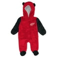 thumbnail image 2 of Infant & Newborn Outerstuff Red Detroit Red Wings Stay Napping Fleece Bunting Full-Zip Hooded Sleeper, 2 of 3