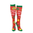 thumbnail image 2 of Unisex Check Out My Balls Funny Christmas Compression Socks for Women and Men, 2 of 6