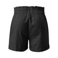 thumbnail image 4 of Running Shorts for Women Summer Casual High Waist Solid Color Elastic Buckle Zipper Casual Bermuda Cargo Board Gym Black Bottoms Sizes XL, 4 of 7