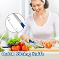 thumbnail image 4 of XKHHLH Quick Slicing Knife, Stainless Steel Lightweight Household Kitchen Fruit Slicer, 3 in 1 Multifunctional Fruit Peeling Knife, Vegetable Peeler Slicer for Kitchen, 4 of 8