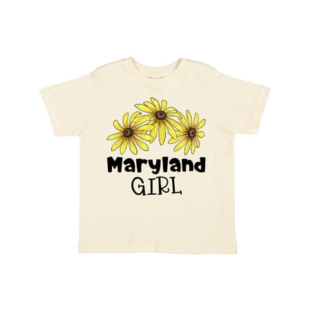 

Inktastic Maryland Girl Black Eyed Susans Flowers Gift Toddler Toddler Girl T-Shirt