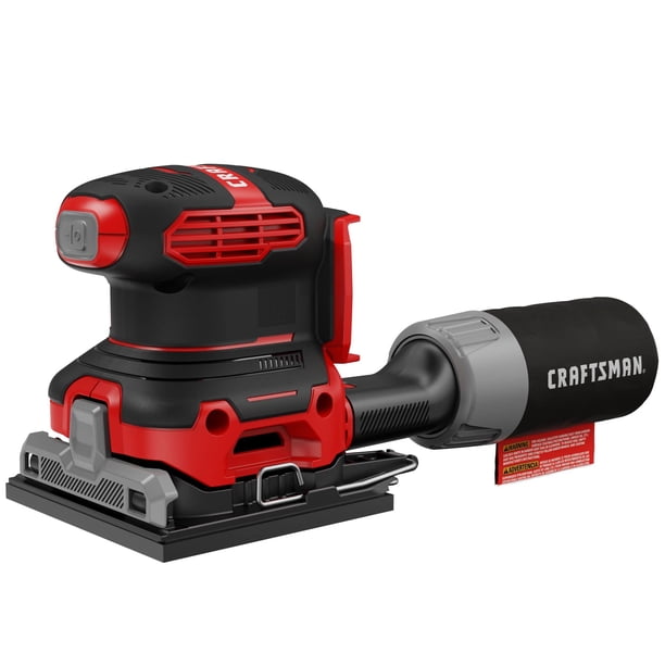 Sander CRAFTSMAN V20, inalámbrica, 1/4 hoja, 9 000 a 12 000 OPM