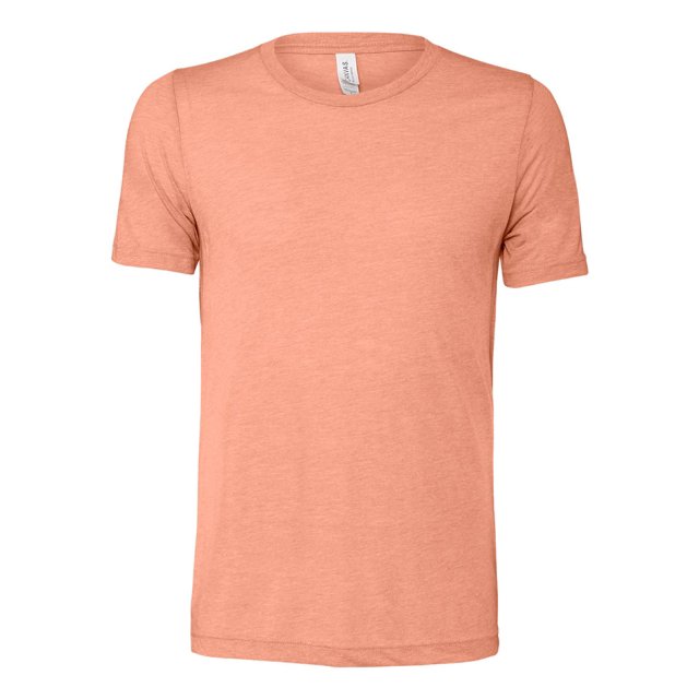 BELLA+CANVAS T-Shirt Unisexe Col Rond Tri-Mélange Manches Courtes, G, Tri-Mélange Coucher de Soleil