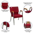 thumbnail image 3 of Flash Furniture Hercules Series 21"W Upholstered Adult Church Chair with Wood Arms, Burgundy, 3 of 11