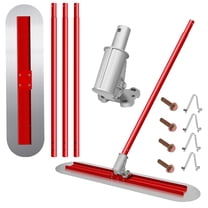 Concrete Screed Board, 47.2 L×11.8 W Fast Surface Prep, Steel Corrosion Resistance, Long Handle Concrete Float, 4-Section Concrete Float, Built for Pool Deck, Sidewalk, Driveway