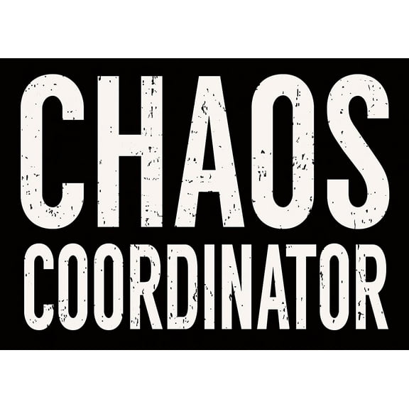 Chaos Coordinator - Rustic Funny Wooden Boxed Sign 5" X 7"
