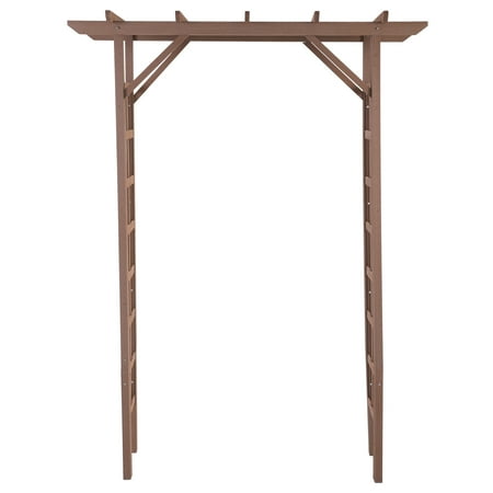 Small Metal Garden Arches Outsunny 6.5' WPC Wood Plastic Composite Outdoor Garden Pergola Style Arbor Arch Trellis ()