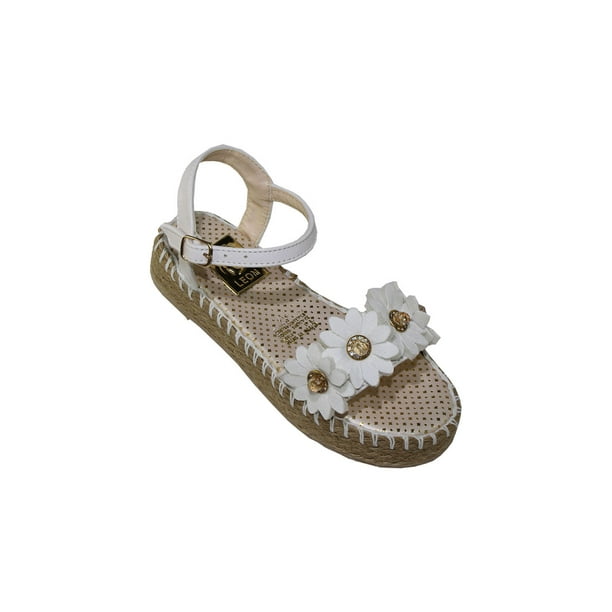 SANDALIAS CASUALES LEON BLANCO NIÑA POLIPIEL CABRA 1108 LEON 1108p