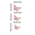 thumbnail image 3 of Set of 12 3D Butterfly Wall Decals, Pink Paper Removable Stickers for Bedroom - Birthday Party Photo Backdrop Decor, Includes Adhesive Dots, Easy to Apply and Remove, 3 of 6