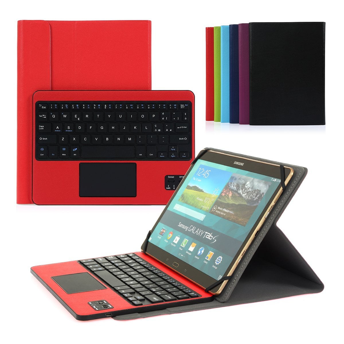 CoastaCloud Bluetooth 3.0 Keyboard Red Case for Samsung Galaxy Tab Pro 10.1 Tablet with QWERTY