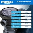 thumbnail image 5 of HYDROTOOLS By SWIMLINE 716061S Hydro-Flo 0.75 HP (0.55 THP) 3720 GPH ABOVE GROUND Powerful Pool Pump 1 Speed Extra Large Strainer Basket Horizontal Discharge 115V Energy Saving Silent Noise DOE Cert, 5 of 11