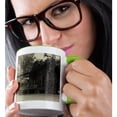 thumbnail image 2 of 3drose, an Old Cabin with Effects, 11oz Two-tone Green Mug, 2 of 6