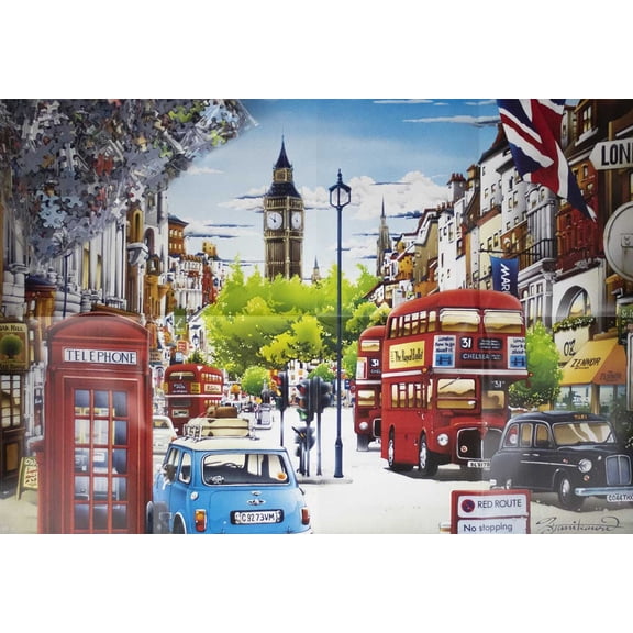 London Red Bus, a 1000-piece Puzzle by Puzzlelife