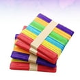 thumbnail image 2 of ifundom 4 Bag Kindergarten DIY Puzzle Patchwork Materials Creative Wooden Insert Sticks Popsicle Wood Craft Stick (Colorful 114x10x2mm 50pcs), 2 of 4